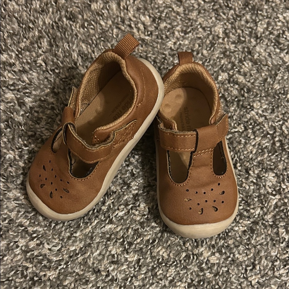 Stride Rite Tan Baby Walker Shoes